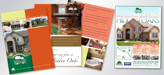 Hidden Oaks Luxury Homes Folder and Flyers
