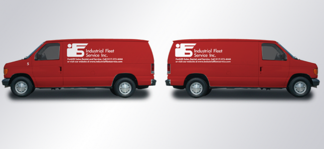 Industrial Fleet Service Logo and Van Decal
